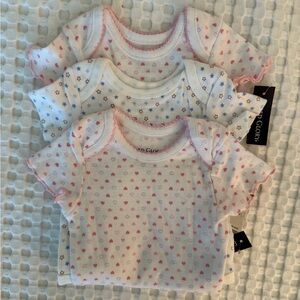 Baby Girl Short Sleeve Onesies - Set of 3